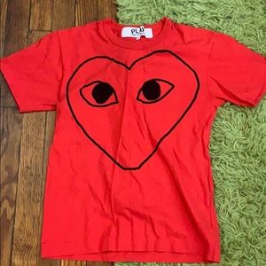 Play Comme des Garçons Heart Tee in Red